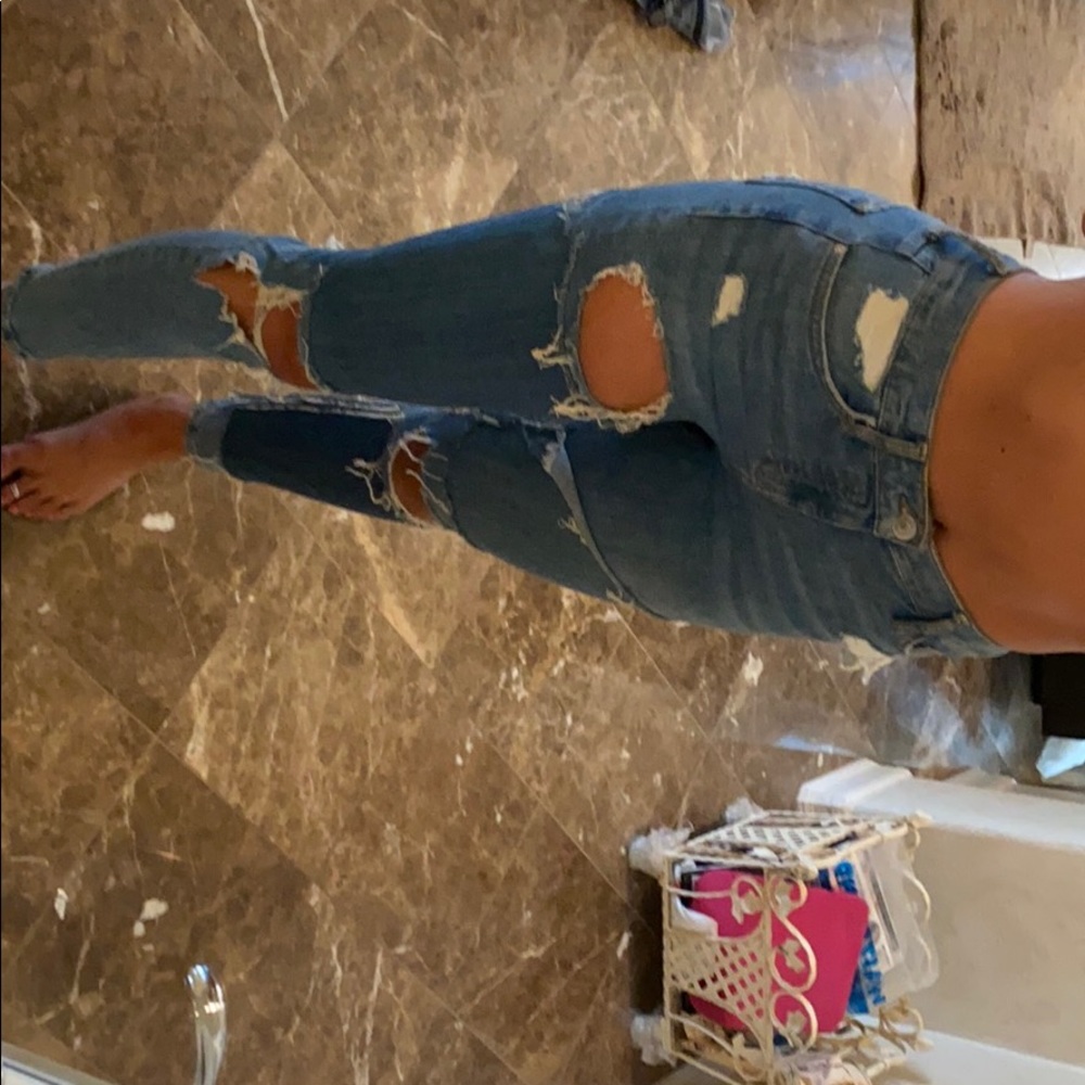 Topshop Jamie Jeans, distressed